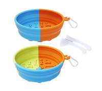 HUANGGG Lot de 2 gamelles pliables en silicone pour animal domestique - Pour toutes les races