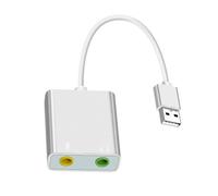 HUANGING Adaptateur son USB, carte son externe pour PC et ordinateur portable, adaptateur de microphones USB vers 3,5 mm pour casque et haut-parleur