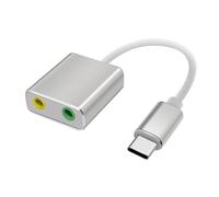 HUANGING Adaptateur son USB, carte son externe pour PC et ordinateur portable, adaptateur de microphones USB vers 3,5 mm pour casque et haut-parleur