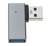 HUANGING Adaptateur USB 3.0 mâle vers femelle à angle droit pour transfert de données 5 Gbit/s, connexion facile pour un espace étroit