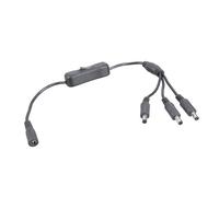 HUANGING DC5521 Y Câble d'alimentation répartiteur 5,5 x 2,1 mm femelle vers 3 mâles pour lumière LED CCTV 37 cm