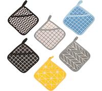 HUANGING Dessous de verre carrés robustes en coton pour protéger les surfaces des meubles - Pour cuisine, salle à manger, bureau