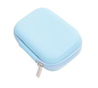 HUANGING Étui rigide pour appareil photo numérique - Petit support de voyage pour carte mémoire - Adaptateur de chargement sans fil, bleu, AS the pic show