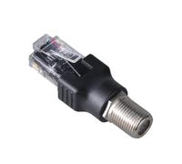 HUANGING Ftype vers RJ45 Convertisseurs Adaptateur Ftype Femelle vers RJ45 Mâle Ethernet Coupleur Coaxial Adaptateurs Coaxiaux pour Testeur de Ligne