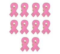HUANGING Lot de 10 broches décoratives en forme de ruban de sensibilisation pour femmes, travailleurs de la santé, décorations de vêtements