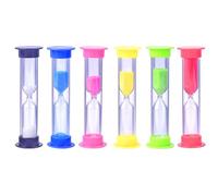 HUANGING Lot de 6 sabliers colorés pour cuisine, étude, exercice, jeu de sable réglable de 30 secondes à 10 minutes