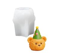 HUANGING Moule en silicone 3D en forme d'ours pour fabrication de bougies en résine époxy