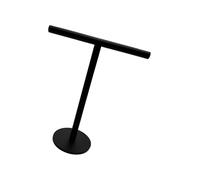 HUANGING Porte-serviettes robuste en acier inoxydable en forme de T avec base ronde pour une utilisation à long terme