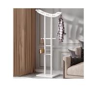 Huangj-0527 Chapeaux Cintre en Bois Massif, Porte-Manteau au Sol, for Chambre à Coucher, Cintre Vertical Simple for vêtements, Support for Sacs d'intérieur Assemblage Facile(Blanc)