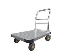 Huangj-0527 Chariot de manutention à Plateau, Diable en Acier, 30 x 19 Pouces avec Rotation 360° 4 Chariot manutention