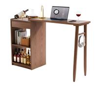 Huangj-0527 Îlot de Cuisine avec Rangement Table d'îlot de Bar avec tiroir et étagères, Table Console multifonctionnelle
