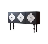 Huangj-0527 Meuble d'appoint avec Portes, Meuble de Rangement en Bois Finition Coquillage, Buffet, Armoire, crédence for Salon, d'entrée Vintage Console d’entrée