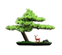 Huangj-0527 Nouvel Arbre de Simulation Chinois, Ornements décoratifs for Bureau, Salon, entrée, hôtel, Verdure, bonsaï, lumière, Luxe Décoration Maison Arbre Artificiel
