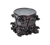 Huangj-0527 Socle pour Bonsai Base en Bois sculptée Relief Miniature, décoration for vases et Services à thé Support pour Pots(Moyen)