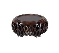 Huangj-0527 Socle pour Bonsai Socle sculpté ajouré en ébène for décoration de Maison, piédestal for vases et Services à thé Support pour Pots(XXL)