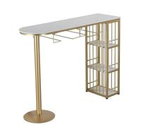 Huangj-0527 Table de Bar en marbre Simple, Loisirs à Domicile, lumière, Luxe, Longue Table Cuisine, Manger, Armoire séparation Table de Bar extérieur(120 * 40 * 105cm)