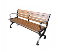 huanglyc-232 Bancs d'extérieur Light Brown Aluminum Park Outdoor BenchOutdoor Leisure Backrest BenchMulti-Model Available(Petit)