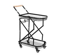 huanglyc-232 Meuble de Cuisine Mobile Chariot Utilitaire Roulant en métal à 2 Niveaux, Table d'îlot de Cuisine Chariot Rangement Multifonction