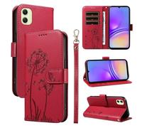 HUANGTAOLI Coque pour Samsung Galaxy A05, Housse à Rabat en Cuir, Béquille et 3 Porte-Carte, Flexible et Pliable, Légère et Antidérapante, Protection à 360 degré et Absorbant de Choc