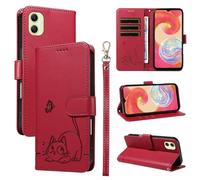 HUANGTAOLI Coque pour Samsung Galaxy A05, Housse à Rabat en Cuir, Béquille et 3 Porte-Carte, Flexible et Pliable, Légère et Antidérapante, Protection à 360 degré et Absorbant de Choc