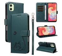 HUANGTAOLI Coque pour Samsung Galaxy A05, Housse à Rabat en Cuir, Béquille et 3 Porte-Carte, Flexible et Pliable, Légère et Antidérapante, Protection à 360 degré et Absorbant de Choc