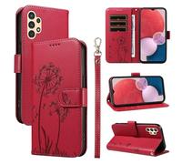 HUANGTAOLI Coque pour Samsung Galaxy A13 4G, Housse à Rabat en Cuir, Béquille et 3 Porte-Carte, Flexible et Pliable, Légère et Antidérapante, Protection à 360 degré et Absorbant de Choc