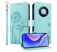 HUANGTAOLI Étui portefeuille pour Huawei Nova Y90 4G, béquille et 3 emplacements pour cartes, protection à 360 degrés, résistant aux chocs, fermeture magnétique, rabat - Vert
