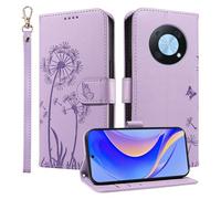 HUANGTAOLI Étui portefeuille pour Huawei Nova Y90 4G, béquille et 3 emplacements pour cartes, protection à 360 degrés, résistant aux chocs, fermeture magnétique, rabat - Violet