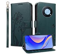 HUANGTAOLI Étui portefeuille pour Huawei Nova Y90 4G, béquille et 3 emplacements pour cartes, protection à 360 degrés, résistant aux chocs, fermeture magnétique, bleu
