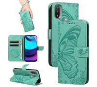 HUANGTAOLI Étui portefeuille pour Motorola Moto E40 avec béquille et porte-cartes - Protection à 360 degrés - Résistant aux chocs - En cuir synthétique - Fermeture magnétique - Flexible et pliable