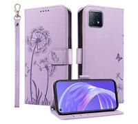 HUANGTAOLI Étui portefeuille pour OPPO A73 5G (pas 4G), béquille et 3 emplacements pour cartes, protection à 360 degrés, résistant aux chocs, fermeture magnétique, violet