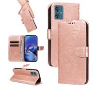 HUANGTAOLI Étui pour Motorola Moto G54 5G avec support pour cartes et protection à 360 degrés, résistant aux chocs, en cuir PU, fermeture magnétique, portefeuille flexible
