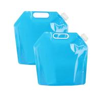 HuangXinyu 2 Pcs Bidon Eau 5 L, Jerrican Eau 5L, Bidon à Eau Pliable avec Couvercle, Sac d'eau Pliable, Bidon d'eau Flexible, Poche d'eau Portable, Conteneur d'eau, Reservoir Eau pour Camping Voyage