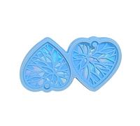 HUANIZI Moule en silicone holographique en forme de cœur pour boucles d'oreilles, porte-clés, pendentif en résine époxy