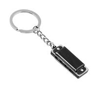 HUANIZI Porte-clés Harmonica coloré 8 tons 4 trous pour porte-clés harmonique porte-clés porte-clés sac pendentif harmonica porte-clés porte-clés noir