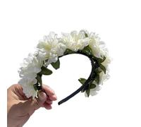 HUANIZI Serre-tête réaliste en forme de fleur pour la mariée - Photographie ethnique - Serre-tête pour mariage