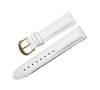 HuanJ Bracelet De Montre À Motif Litchi, Bracelet En Cuir De Vachette Souple Double Face De Première Couche, Oreilles Brutes Respirantes For Hommes Et Femmes(White-B,13mm)