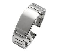 HuanJ Bracelet De Montre En Acier Inoxydable Massif 24 Mm, 26 Mm, 28 Mm, Compatible Avec Diesel Seven Friday Watchband, Grande Taille, For Homme(A-silver,28mm)