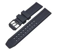 HuanJ Bracelet de montre en caoutchouc compatible avec Luminox 7251 3050, bracelet silicone noir for homme, 23 mm(Black buckle)