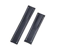 HuanJ Bracelet De Montre En Cuir Véritable Compatible Avec Breitling Super Ocean Avengers Challenger Aviation Timing Black Bird Bamboo Watchband 22 Mm 24 Mm(Black Yellow,24MM_NO BUCKLE)