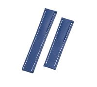 HuanJ Bracelet De Montre En Cuir Véritable Compatible Avec Breitling Super Ocean Avengers Challenger Aviation Timing Black Bird Bamboo Watchband 22 Mm 24 Mm(Blue Pink,22MM_SILVER BUCKLE)