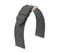 HuanJ Bracelet De Montre En Toile De Voile De Qualité Supérieure 18 Mm, 19 Mm, 20 Mm, 22 Mm, For Montre De Sport, Perforé, Respirant, À Dégagement Rapide, For Rallye(Black bk line 1,20mm)