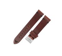 HuanJ Bracelet De Montre Vintage En Cuir Véritable 17 Mm, 18 Mm, 20 Mm, 21 Mm, 22 Mm, Cuir De Vache Huilé Et Ciré, Coutures Faites À La Main, Ceintures De Remplacement(Red brown-black line,22mm)