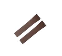 HuanJ Bracelet en caoutchouc de nouvelle conception 18 mm, 20 mm, 22 mm, 21 mm, boucle papillon à dégagement rapide(Brown,19mmx16mm,Black Buckle)