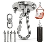 Huanmin Crochet de plafond en acier inoxydable pour charges lourdes, fauteuil suspendu, pivotant à 360°, support jusqu'à 400 kg, crochet de plafond rotatif en acier inoxydable 304, balançoire pour