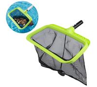 Huanmin Épuisette de piscine de 120 cm de long avec barre télescopique, épuisette à feuilles à mailles fines pour bassin, algues, piscine Bestway, spa, étang, jacuzzi (vert)