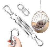 Huanmin Ressort basculant pour fauteuil suspendu, capacité de charge jusqu'à 250 kg, fauteuil suspendu avec 2 mousquetons et crochets pivotants à 360 °, ressort de suspension pour sac de boxe, hamac,