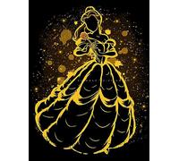HUANNY DIY Broderie Diamant Princess Belle Diamond Painting Kits, 5D Full Drill Cross Stitch Embroidery kit for Beginners