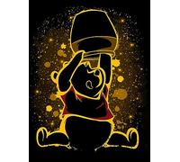 HUANNY DIY Broderie Diamant Winnie Pooh Diamond Painting Kits, 5D Full Drill Cross Stitch Embroidery kit for Beginners