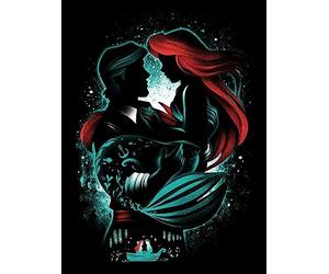 HUANNY DIY Diamond Painting Ariel Diamond Art Prince Eric, 5D Full Drill Cross Stitch Embroidery kit, Funny